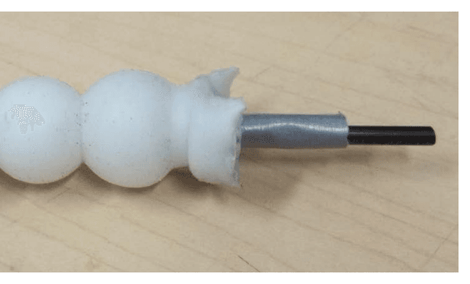 Finished robot body: five spherical silicone cavities