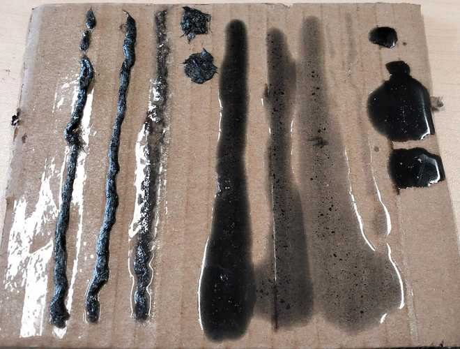 Pruebas de silicona conductiva
