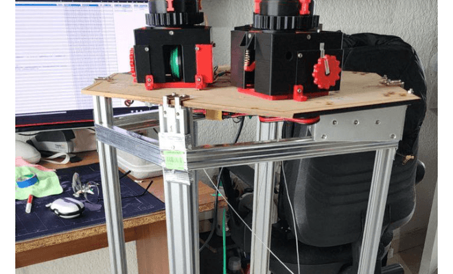 Three-rod parallel continuum robot on its support structure