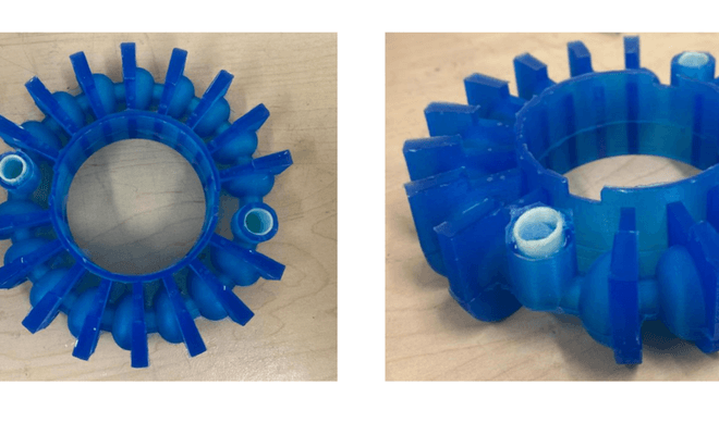Tercera versión del modelo Tardigradum, fabricado en silicona